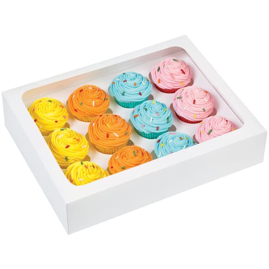 Wilton&#xAE; 12 Cavity White Mini Cupcake Boxes, 3ct.